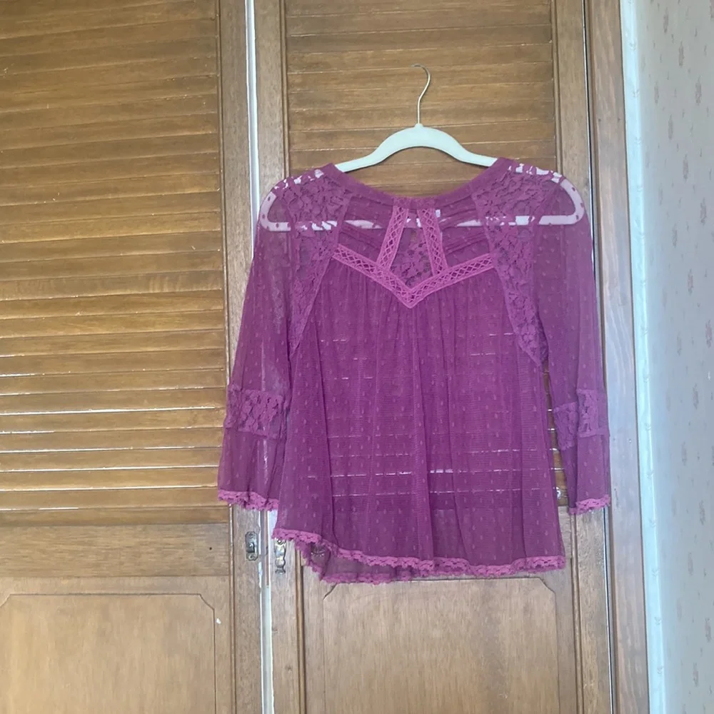 Free People all Purple Top